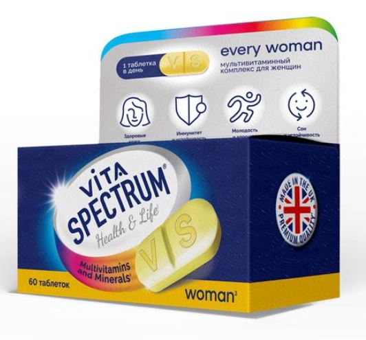 
Витамины для женщин VitaSpectrum 60 таблеток в Саратове