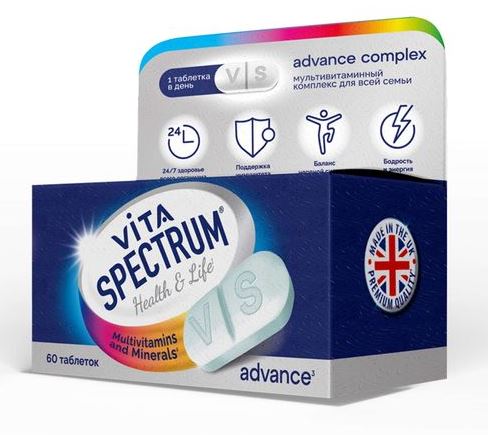 
Адванс витамины для семьи Vitaspectrum 60 таблеток в Саратове