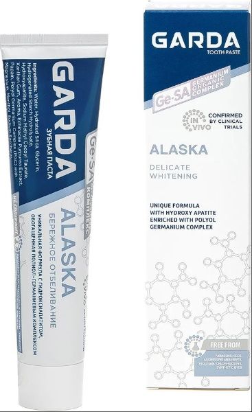 Изображение товара Garda зубная паста alaska бережное отбеливание 75г Garda зубная паста alaska бережное отбеливание 75г фотография