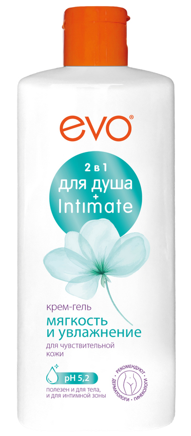 
Крем-гель для душа и интимной гигиены Эво 2в1 мягкость и увлажнение 400мл в Саратове