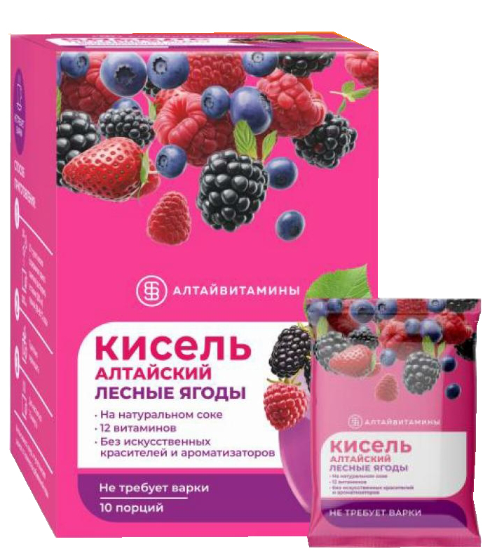 
Кисель обогащённый витаминами Лесные ягоды Алтайвитамины 10 саше в Саратове