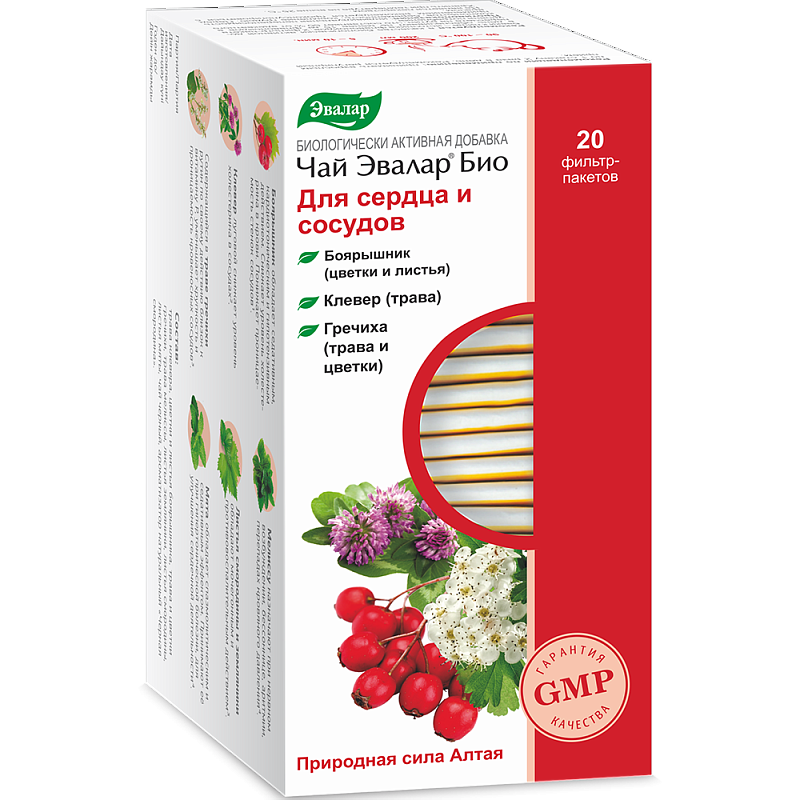 
Эвалар БИО чай для сердца и сосудов, 20 пакетиков в Саратове