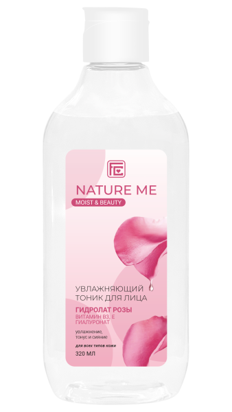 Тоник для лица увлажняющий Nature Me с гидролатом розы Фэмили Косметик 320мл фотография
