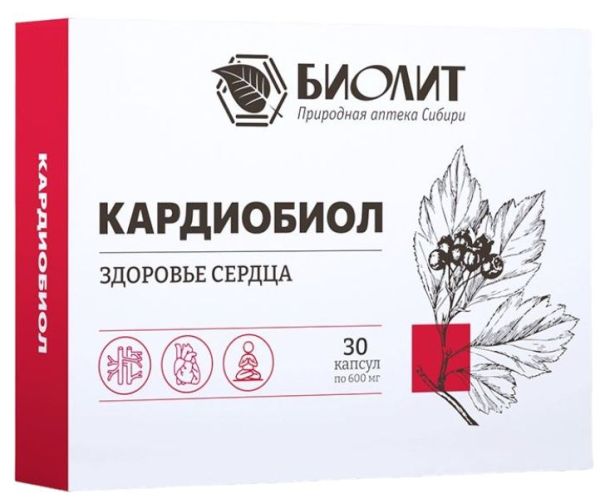 Изображение товара Кардиобиол комплекс растительных экстрактов Здоровье сердца Биолит №30 Кардиобиол комплекс растительных экстрактов Здоровье сердца Биолит №30 фотография