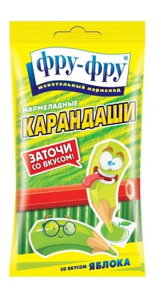 Изображение товара Мармелад Фру-Фру Карандаши яблоко 85г Мармелад Фру-Фру Карандаши яблоко 85г фотография