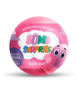 Шипучая бомбочка для ванны с игрушкой Bubble gum Bomb Surprise 115г