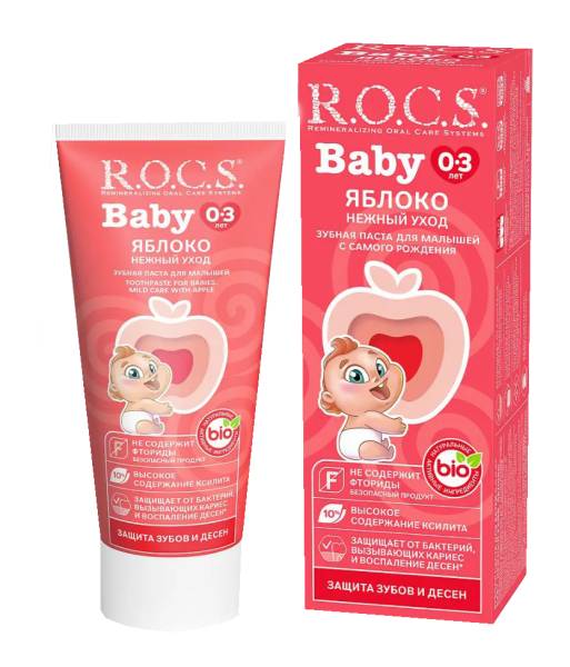 Рокс Baby зубная паста для детей 0-3 лет Яблоко 45г фотография